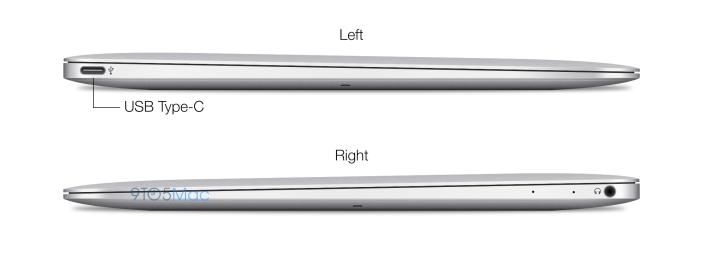 Μοναδικές είσοδοι του νέου Macbook Air πιθανολογείται ότι θα είναι αυτές του USB "διπλής όψης" και των ακουστικών