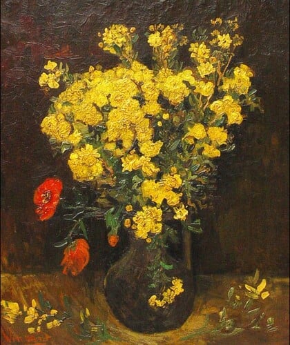 Poppy vase Van Gogh