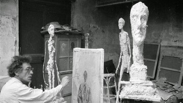 Δείτε τον Alberto Giacometti να ζωγραφίζει στο στούντιό του