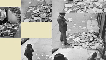 Σκόρπια βιβλία στο πεζοδρόμιο