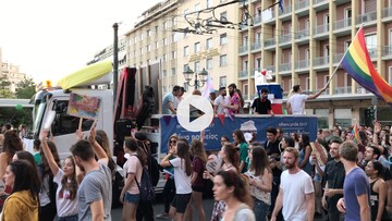 H αρχή της μεγάλης φετινής παρέλασης του Athens Pride