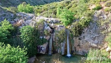 Με drone πάνω από τον καταρράκτη του Βαλανάρη στην Αττική