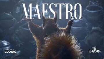 Μaestro! Σαββάτο βράδυ στο δάσος με πανσέληνο, ένας σκίουρος διευθύνει μια συναυλία