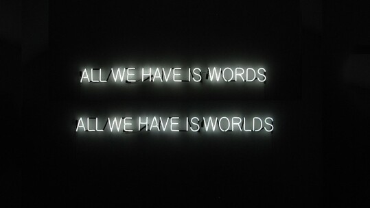 Tim Etchells / All we have is words, All we have is worlds