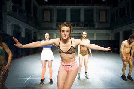 Jan Martens, ​The Dog Days Are Over a jumped, minimal and political work for eight performers