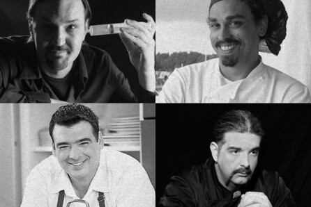 Τέσσερις σημαντικοί σεφ και χαρλεάδες μαγειρεύουν μαζί για να βοηθήσουν έναν φίλο τους