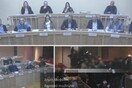 Ρουβίκωνας: Εισβολή στο δημοτικό συμβούλιο Γλυφάδας από τον φεμινιστικό τομέα