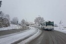 Προβλήματα στο οδικό δίκτυο στη Λαμία εξαιτίας της χιονόπτωσης