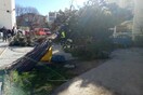 Συνεχίζονται τα προβλήματα στη Λάρισα: Έπεσαν δέντρα και τέντες, στο «σκοτάδι» πολλές περιοχές