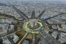 Aκτιβιστές της Greenpeace έβαψαν με κίτρινη μπογιά το οδόστρωμα της πλατείας Σαρλ ντε Γκωλ