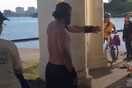 Άντρας πετά τα υπάρχοντα άστεγου σε μια λίμνη, προκαλώντας οργή