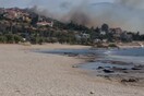 Φωτιά στο Λαγονήσι: Εκκενώνονται σπίτια - Κλειστή η λεωφόρος Σουνίου