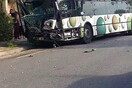 Σοβαρό τροχαίο με λεωφορείο στο Μενίδι - Ένας τραυματίας