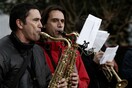 Με μουσική η συγκέντρωση διαμαρτυρίας των καλλιτεχνών - 9 φωτογραφίες