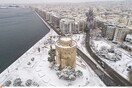 Η υπέροχη χιονισμένη Θεσσαλονίκη από ψηλά - Αεροφωτογραφίες