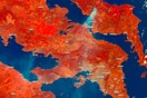 Εύβοια: Η εικόνα της πυρκαγιάς από τον δορυφόρο του Copernicus