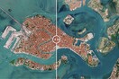 Η Βενετία αγνώριστη: Εικόνες από δορυφόρο με τα κανάλια πριν και μετά την πανδημία