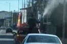 Θεοφάνεια: Ιερέας σε χωριό της Λαμίας έκανε αγιασμό με υδροφόρα
