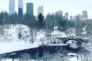 Στα λευκά η Νέα Υόρκη - Εντυπωσιακές εικόνες του χιονισμένου Σέντραλ Παρκ