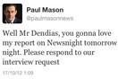 «Mr Dendias, γιατί δεν απαντάτε για τη Χρυσή Αυγή;»