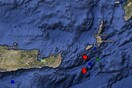 Δύο σεισμοί μεταξύ Κρήτης και Κάσου, με διαφορά 3 λεπτών