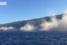 Πρωτοφανές βίντεο από τον σημερινό σεισμό και την κατολίσθηση στους Εγκρεμνούς της Λευκάδας