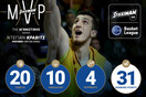 O Ντέγιαν Κράβιτς MVP της 9ης αγωνιστικής της STOIXIMAN.GR Basket League