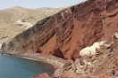 Μεγάλη κατολίσθηση στην Κόκκινη Παραλία της Σαντορίνης – Φωτογραφίες