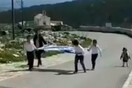 Η παρέλαση στην Γαύδο είχε τρεις μαθητές και μία τεράστια σημαία
