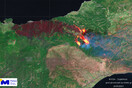 Ο ευρωπαϊκός δορυφόρος Sentinel-2 φωτογράφισε τη μεγάλη πυρκαγιά στην Κορινθία