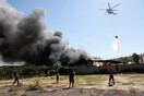 Ηράκλειο: Μεγάλη φωτιά σε ξυλαποθήκη στις Μαλάδες 