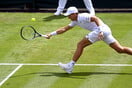 Ugo Humbert arrives on court without his rackets but goes on to produce biggest Wimbledon shock so far