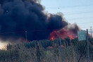 Φωτιά σε αποθήκη ξυλείας στον Ασπρόπυργο -Στάλθηκε μήνυμα από το 112 