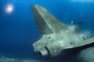 Eerie abandoned passenger plane sits on floor of Red Sea