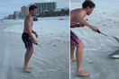 Φλόριντα: Άνδρες σέρνουν καρχαρία σε παραλία και τον σκοτώνουν με μαχαίρι- Οργή για την πράξη τους