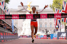Yehualaw becomes youngest woman to win London Marathon despite faceplant