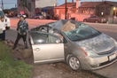A California man got out of his car. Then a giant boulder crushed it