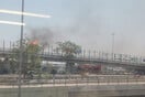 Φωτιά σε μοτοσικλέτα στην Εθνική Οδό, στο Φάληρο 