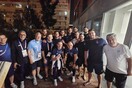 Λευτέρης Πετρούνιας: Αποθεωτική υποδοχή από τους πολίστες στο Ολυμπιακό χωριό