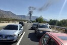 Ανατροπή βυτιοφόρου: Αποκολλήθηκε o τράκτορας και βρέθηκε στο αντίθετο ρεύμα 