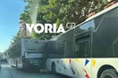 Θεσσαλονίκη: Συγκρούστηκαν δύο λεωφορεία - Πέντε τραυματίες