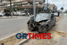 Τροχαίο στη Θεσσαλονίκη: Αυτοκίνητο προσέκρουσε σε κολώνα φωτισμού