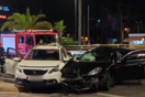 Τροχαιο στην Συγγρού: η στιγμή της καραμπόλας τριών αυτοκινήτων