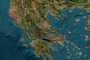 Οι φωτιές στην Ελλάδα όπως φαίνονται στον χάρτη της NASA