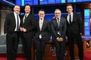 Οι παρουσιαστές του late night μαζεύτηκαν γύρω από τον Στίβεν Κόλμπερτ πριν σβήσει το Late Show