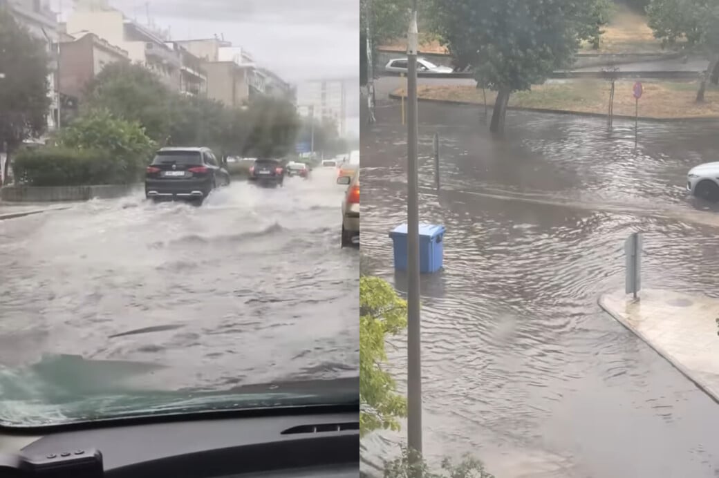 Καιρός: Η κακοκαιρία πλήττει τη Θεσσαλονίκη - Πλημμύρισαν οι δρόμοι