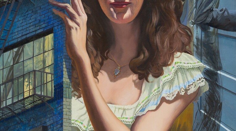 Justin John Greene, Pepi, 2023, oil on linen, 32 x 24 x 1.25 in., 81.28 x 60.96 x 3.175 cm.