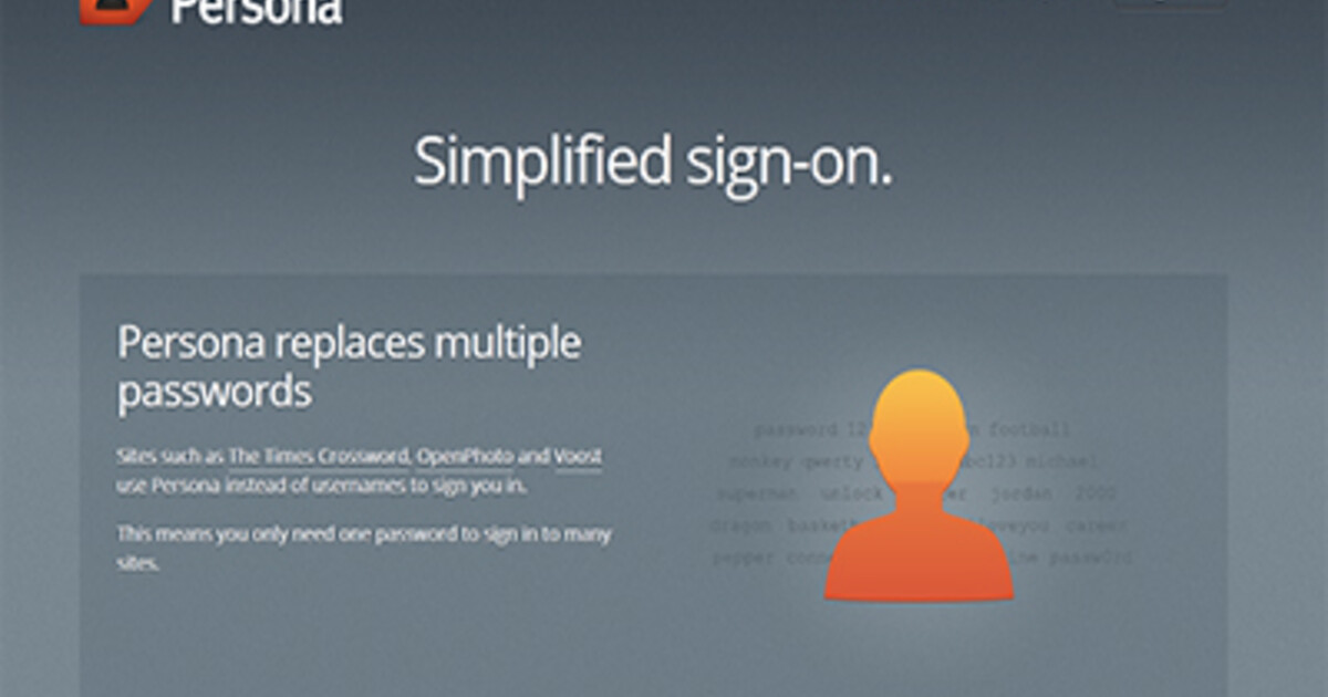 Mozilla Persona: Sign-in με ένα κλικ | LiFO