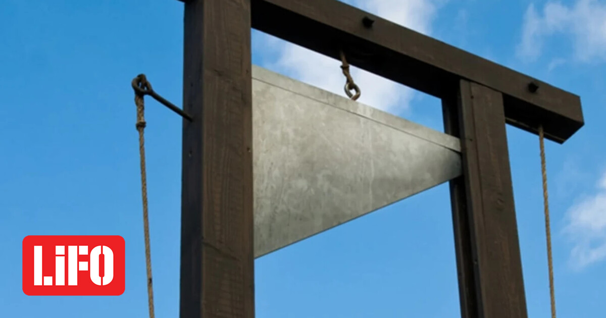 A couple made a guillotine and cut off his head