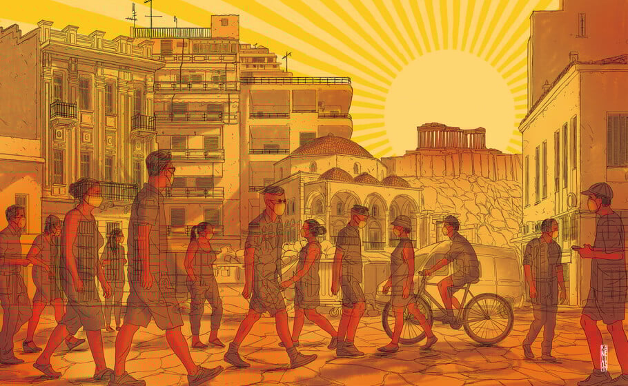 Athens on fire